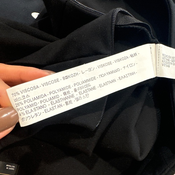 ZARA NWT Black Ponte Knit High Waisted Shorts M Trafaluc Collection - Picture 5 of 5